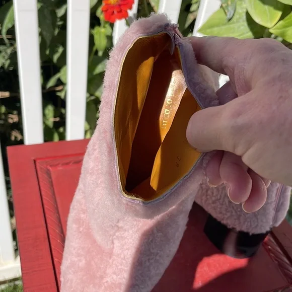 LERRE Sheepskin Zip Back Booties NWOT - Picture 8 of 8